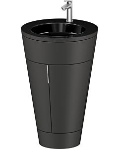 Duravit Starck 1 ,c-bonded Set S19515O70580010 Handle stainless steel, Bathroom ceramics Black matt, interior lighting, floor-standing, Graphit Satin matt, 864 x 560 x 605 mm