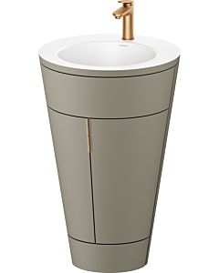 Duravit Starck 1 ,c-bonded set S19512O04920000 poignée bronze, Céramique Weiß Matt , sur pied, gris pierre satiné mat, 864 x 560 x 605 mm