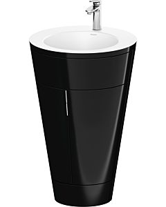 Duravit Starck 1 ,c-bonded set S19512O10400000 poignée chromée, Céramique Weiß Matt , sur pied, noir brillant, 864 x 560 x 605 mm