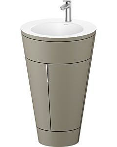 Duravit Starck 1,c-bonded Set S19512O70920010 Griff Edelstahl, Keramik Weiß Matt, Innenbeleuchtung, bodenstehend, Stein Grau Seidenmatt, 864 x 560 x 605 mm