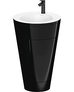 Duravit Starck 1,c-bonded Set S19512OBD400010 Griff Diamantschwarz, Keramik Weiß Matt, Innenbeleuchtung, bodenstehend Schwarz Hochglanz, 864 x 560 x 605 mm