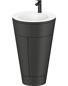 Duravit Starck 1 , set c-bonded S19512OBD580010 poignée diamant noir, Céramique Weiß Matt , éclairage intérieur, sur pied, Graphit satiné mat, 864 x 560 x 605 mm