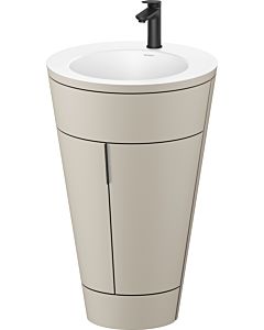 Duravit Starck 1 , set c-bonded S19512OBD600000 poignée diamant noir, Céramique Weiß Matt , sur pied, Taupe Seidenmatt , 864 x 560 x 605 mm