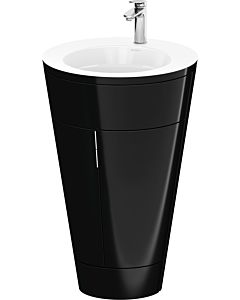 Duravit Starck 1 ,c-bonded set S19513O10400010 poignée chromée, Céramique Weiß Matt , éclairage intérieur, sur pied, noir brillant, 864 x 560 x 605 mm