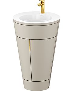 Duravit Starck 1,c-bonded Set S19513O34600010 Griff Gold, Keramik Weiß Matt, Innenbeleuchtung, bodenstehend Taupe Seidenmatt, 864 x 560 x 605 mm