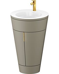 Duravit Starck 1 ,c-bonded Set S19513O34920010 Handle Gold, Bathroom ceramics Weiß Matt , interior lighting, floor-standing Stone Grey Satin Matt, 864 x 560 x 605 mm