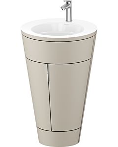 Duravit Starck 1 ,c-bonded set S19513O70600010 poignée en acier inoxydable, Céramique Weiß Matt , éclairage intérieur, Taupe Seidenmatt sur pied , 864 x 560 x 605 mm