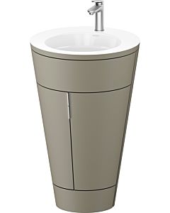 Duravit Starck 1,c-bonded Set S19513O70920010 Griff Edelstahl, Keramik Weiß Matt, Innenbeleuchtung, bodenstehend Stein Grau Seidenmatt, 864 x 560 x 605 mm