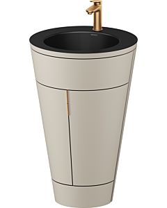 Duravit Starck 1 ,c-bonded set S19514O04600010 poignée bronze, Céramique noir mat, éclairage intérieur, sur pied, Taupe Seidenmatt , 864 x 560 x 605 mm