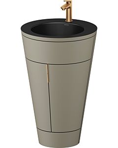 Duravit Starck 1,c-bonded Set S19514O04920010 Griff Bronze, Keramik Schwarz Matt, Innenbeleuchtung, bodenstehend Stein Grau Seidenmatt, 864 x 560 x 605 mm