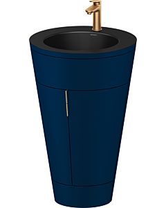 Duravit Starck 1 ,c-bonded Set S19514O04980010 Handle Bronze, Bathroom ceramics Black Matt, Interior lighting, floor-standing, Night Blue Satin Matt, 864 x 560 x 605 mm