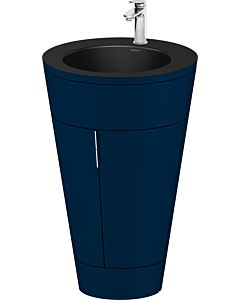 Duravit Starck 1 ,c-bonded Set S19514O10980010 Handle Chrome, Bathroom ceramics Black Matt, Interior lighting floor-standing, Night Blue Silk Matt, 864 x 560 x 605 mm