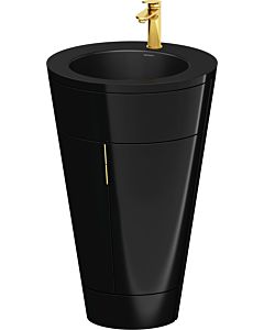 Duravit Starck 1 ,c-bonded set S19514O34400010 poignée or, Céramique noir mat, éclairage intérieur, sur pied, noir brillant, 864 x 560 x 605 mm