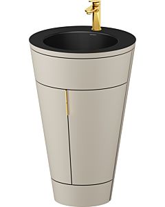 Duravit Starck 1,c-bonded Set S19514O34600010 Griff Gold, Keramik Schwarz Matt, Innenbeleuchtung, bodenstehend, Taupe Seidenmatt, 864 x 560 x 605 mm