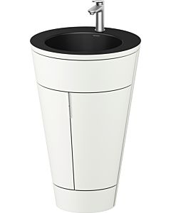 Duravit Starck 1,c-bonded Set S19514O70360010 Griff Edelstahl, Keramik Schwarz Matt, Innenbeleuchtung, bodenstehend, Weiß Seidenmatt, 864 x 560 x 605 mm