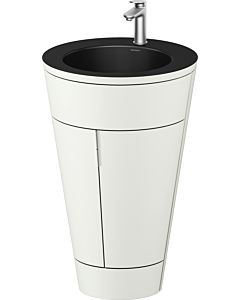 Duravit Starck 1,c-bonded Set S19514O70390010 Griff Edelstahl, Keramik Schwarz Matt, Innenbeleuchtung, bodenstehend, Nordic Weiß Seidenmatt, 864 x 560 x 605 mm