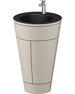 Duravit Starck 1,c-bonded Set S19514O70600010 Griff Edelstahl, Keramik Schwarz Matt, Innenbeleuchtung, bodenstehend, Taupe Seidenmatt, 864 x 560 x 605 mm