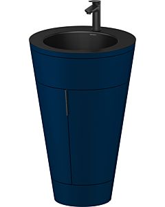 Duravit Starck 1,c-bonded Set S19514OBD980010 Griff Diamantschwarz, Keramik Schwarz Matt, Innenbeleuchtung, bodenstehend, Nachtblau Seidenmatt, 864 x 560 x 605 mm