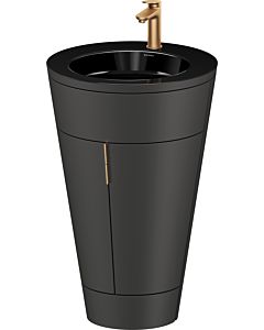 Duravit Starck 1 ,c-bonded set S19515O04580010 poignée bronze, Céramique noir mat, éclairage intérieur, sur pied, Graphit satiné mat, 864 x 560 x 605 mm