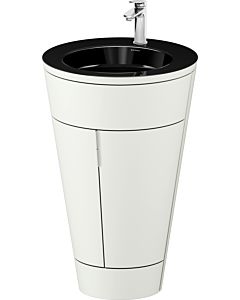 Duravit Starck 1 ,c-bonded set S19515O10390000 poignée chromée, Céramique noir mat, sur pied, blanc nordique satiné mat, 864 x 560 x 605 mm