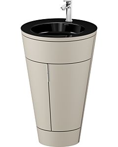 Duravit Starck 1,c-bonded Set S19515O10600010 Griff Chrom, Keramik Schwarz Matt, Innenbeleuchtung, bodenstehend, Taupe Seidenmatt, 864 x 560 x 605 mm