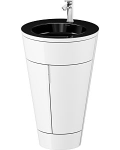 Duravit Starck 1 ,c-bonded set S19515O10850010 poignée chromée, Céramique noir mat, éclairage intérieur, sur pied, Weiß Hochglanz , 864 x 560 x 605 mm