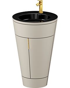 Duravit Starck 1,c-bonded Set S19515O34600010 Griff Gold, Keramik Schwarz Matt, Innenbeleuchtung, bodenstehend, Taupe Seidenmatt, 864 x 560 x 605 mm