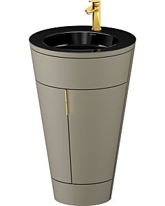 Duravit Starck 1,c-bonded Set S19515O34920010 Griff Gold, Keramik Schwarz Matt, Innenbeleuchtung, bodenstehend, Stein Grau Seidenmatt, 864 x 560 x 605 mm