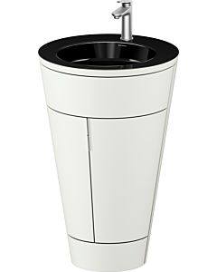 Duravit Starck 1,c-bonded Set S19515O70390000 Griff Edelstahl, Keramik Schwarz Matt, bodenstehend, Nordic Weiß Seidenmatt, 864 x 560 x 605 mm