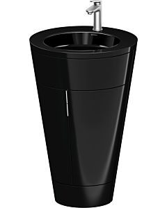 Duravit Starck 1 ,c-bonded set S19515O70400000 poignée en acier inoxydable, Céramique noir mat, sur pied, noir brillant, 864 x 560 x 605 mm