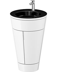 Duravit Starck 1,c-bonded Set S19515O70850000 Griff Edelstahl, Keramik Schwarz Matt, bodenstehend, Weiß Hochglanz, 864 x 560 x 605 mm