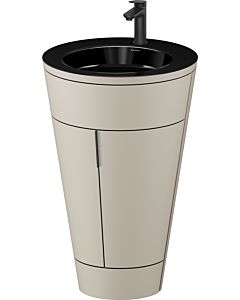 Duravit Starck 1 ,c-bonded set S19515OBD600010 poignée diamant noir, Céramique noir mat, éclairage intérieur, sur pied, Taupe Seidenmatt , 864 x 560 x 605 mm