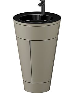 Duravit Starck 1,c-bonded Set S19515OBD920010 Griff Diamantschwarz, Keramik Schwarz Matt, Innenbeleuchtung, bodenstehend, Stein Grau Seidenmatt, 864 x 560 x 605 mm