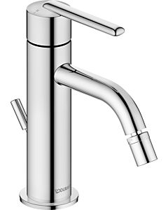 Robinet de bidet pour balcon Duravit BA2400001010, saillie 119 mm, avec tirette garniture de vidange , chromé brillant