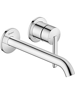 Kit de finition pour balcon Duravit BA1070004010, mitigeur monocommande encastré, saillie 221 mm, sans tige de traction, garniture de vidange , chromé brillant