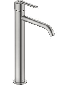 Duravit Balcoon mitigeur lavabo XL BA1043002070 FreshStart et MinusFlow, saillie 153 mm, sans tige de traction garniture de vidange , acier inoxydable brossé