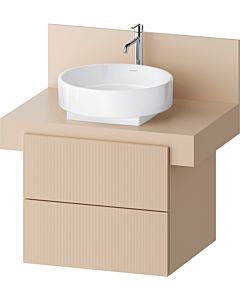 Duravit Balcoon Waschtisch-Unterschrank BA50120JEIE0000 wandhängend, 60 x 57 x 53,4 cm, Sandbeige strukturiert, 2 Schubkästen