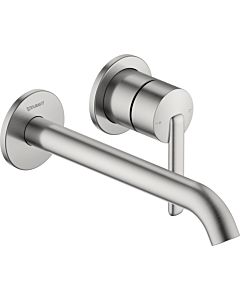 Kit de finition pour balcon Duravit BA1070004070, mitigeur monocommande encastré, saillie 221 mm, sans tirette garniture de vidange , acier inoxydable brossé