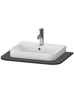 Duravit Happy D.2 Plus Waschtisch-Konsole HP031B08080 65x48cm, mit 1 Ausschnitt, graphit supermatt