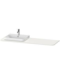 Duravit Happy D.2 Plus console de lavabo HP031HL3939 160x55cm, avec découpe 2000 , vasque à gauche, nordic blanc