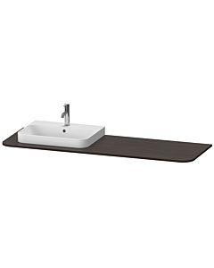 Duravit Happy D.2 Waschtisch-Konsole HP031HL6969 160 x 55 cm, mit 1 Ausschnitt, Links, nussbaum gebürstet