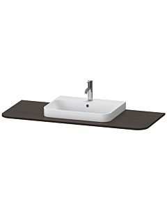 Duravit Happy D.2 Plus basin console HP031KM6969 130x55cm, with 2000 cut-out, basin in the middle, brushed walnut