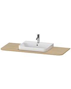 Duravit Happy D.2 Plus console de lavabo HP031KM7171 130x55cm, avec découpe 2000 , vasque au milieu, chêne méditerranéen