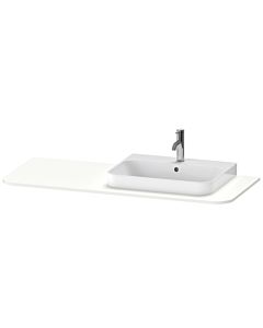 Duravit Happy D.2 Plus basin console HP031KR3636 130x55cm, with 2000 cut-out, basin on the right, white satin finish