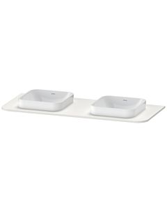 Duravit Happy D.2 Plus console de lavabo HP032KB3939 130x55cm, avec 2 découpes, nordic blanc