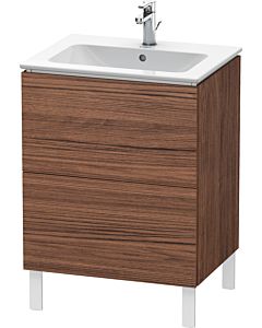 L-Cube Duravit vasque LC662502121 62 x 48, 2000 cm, noyer foncé, 2 coulissants, debout