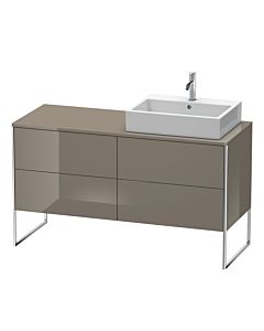 Duravit XSquare XS4923R8989 140x53.8x54.8cm, 4 tiroirs, droite, Flannel Grey hochglanz