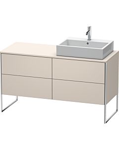 Duravit XSquare Waschtisch-Unterschrank XS4923R9191 140x53,8x54,8cm, 4 Auszüge, rechts, Taupe
