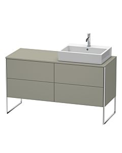 Duravit XSquare Waschtisch-Unterschrank XS4923R9292 140x53,8x54,8cm, 4 Auszüge, rechts, Steingrau seidenmatt