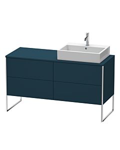 Duravit XSquare Waschtisch-Unterschrank XS4923R9898 140x53,8x54,8cm, 4 Auszüge, rechts, Nachtblau seidenmatt